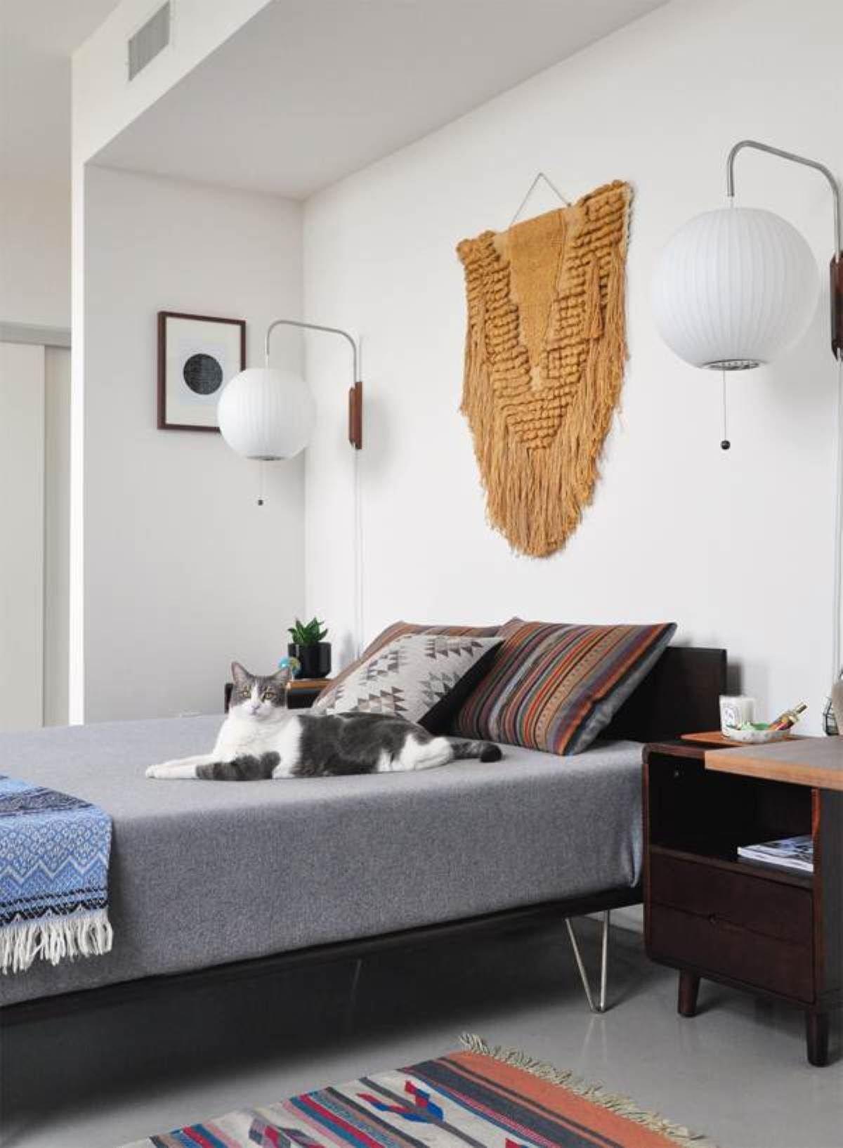 Mid-Century Walnut Bubble Sconce – Swivel Plug-In