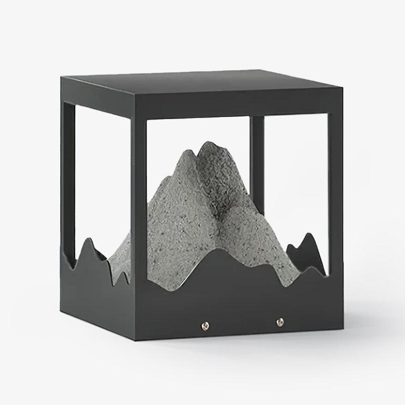 Unique Black Garden Light – Mountain Solar Light for Patio