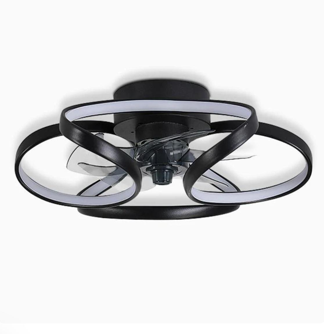 Fenoss Flower Ceiling Fan with Light Modern Flush Mount LED Ceiling Fan with Remote