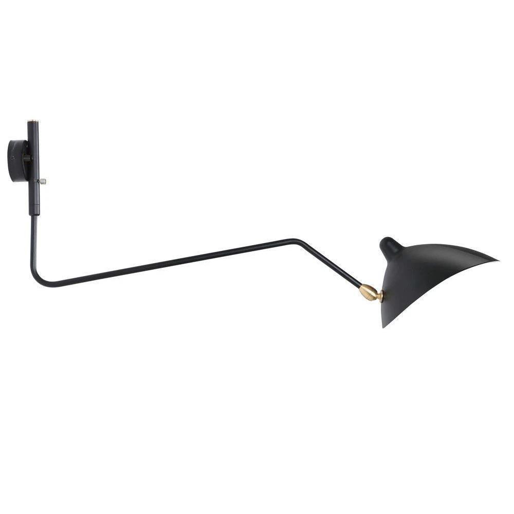 Mid-Century Metal Wall Sconce – Rotating Swing Arm