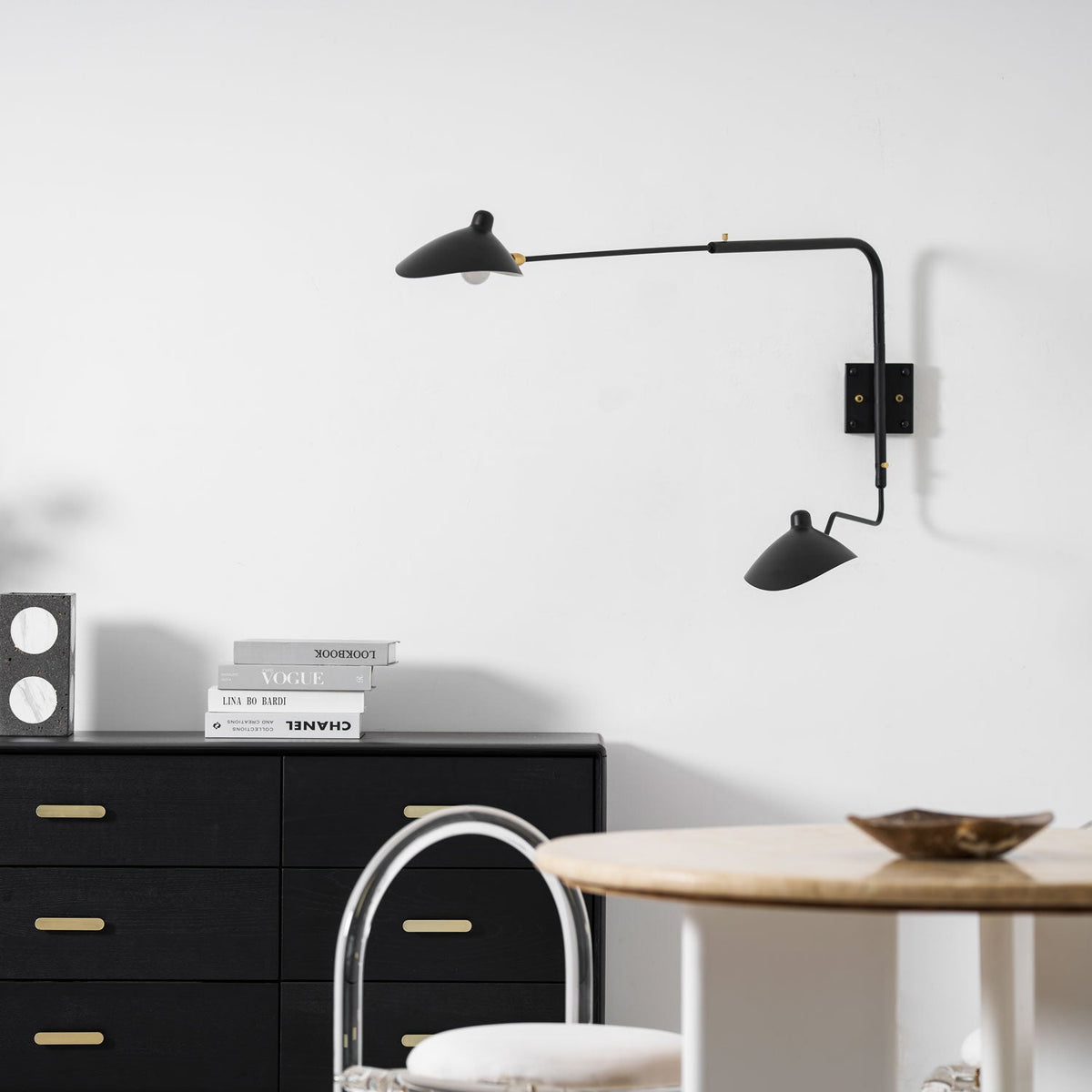 Mid-Century Metal Wall Sconce – Rotating Swing Arm