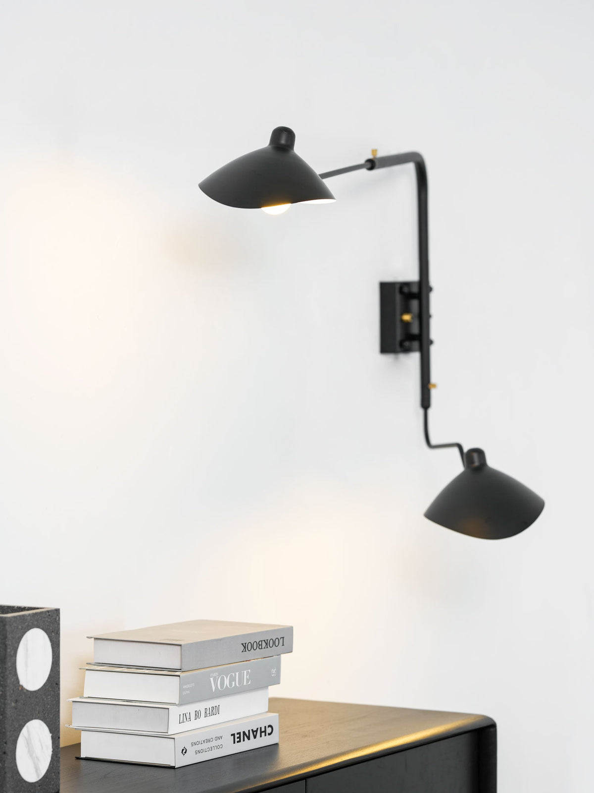 Mid-Century Metal Wall Sconce – Rotating Swing Arm