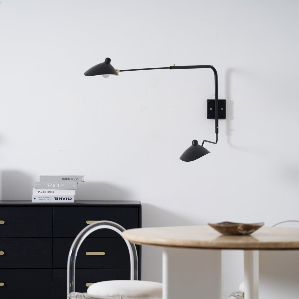 Mid-Century Metal Wall Sconce – Rotating Swing Arm