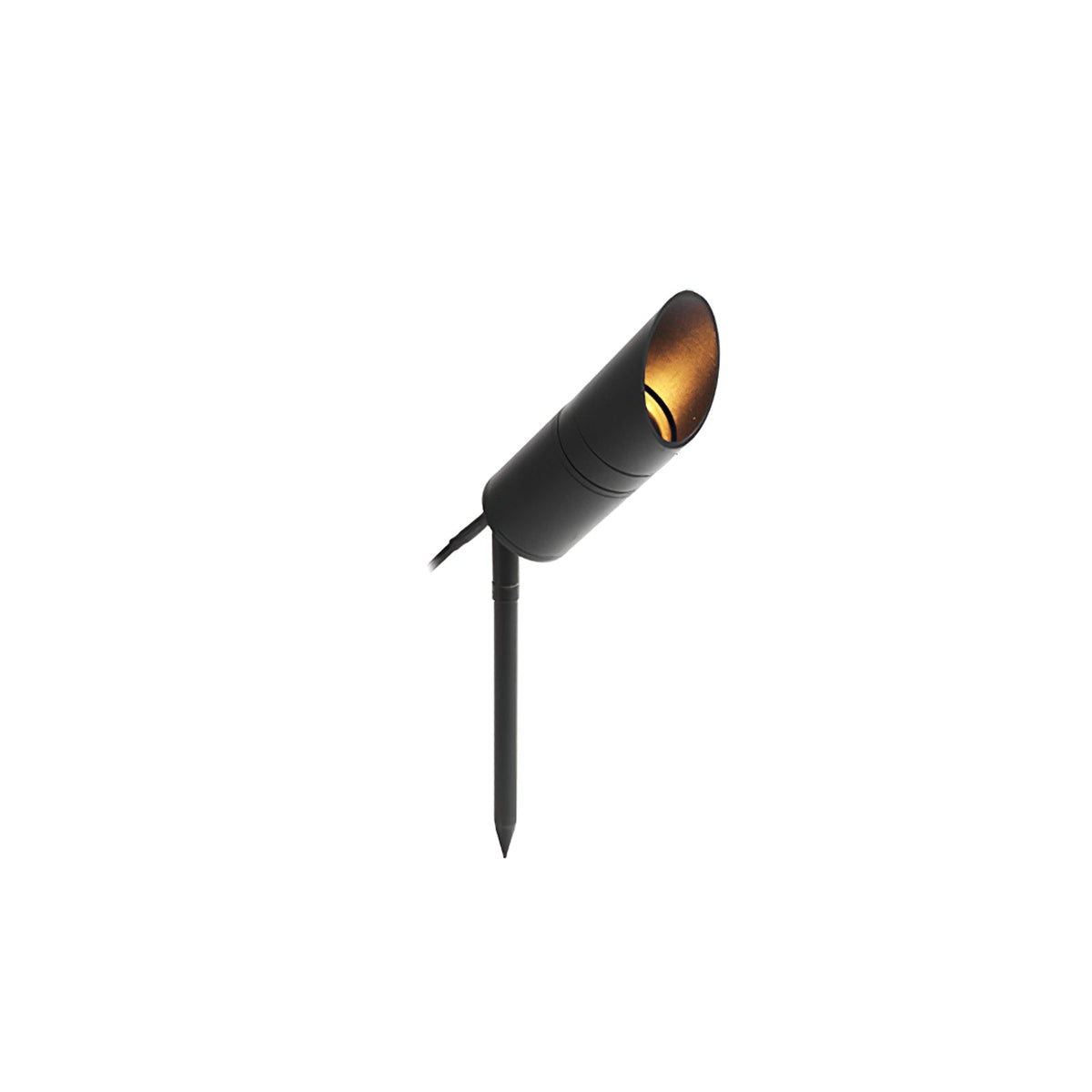 Modern Black Spike Light – Angled Spotlight for Garden