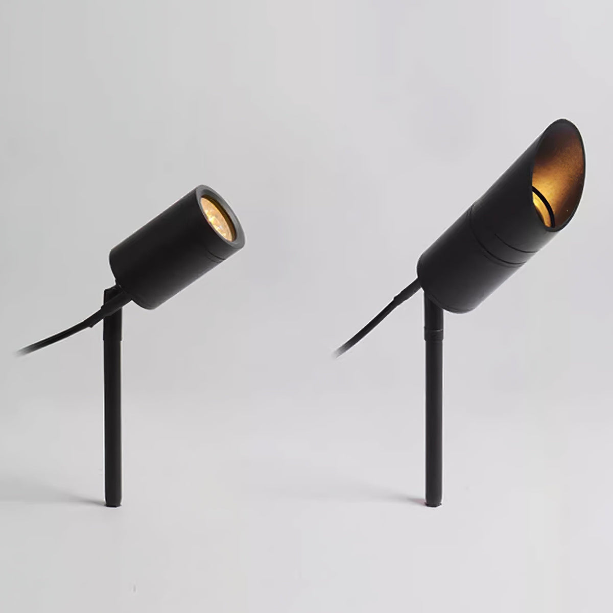 Modern Black Spike Light – Angled Spotlight for Garden