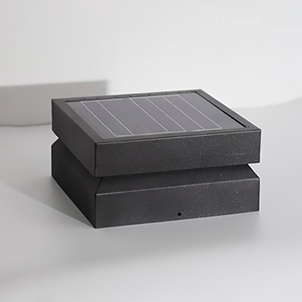 Modern Grey Square Post Light – Low Pillar Light for Gate