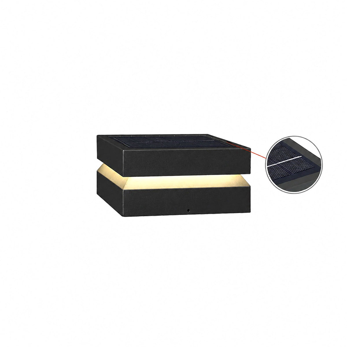 Modern Grey Square Post Light – Low Pillar Light for Gate