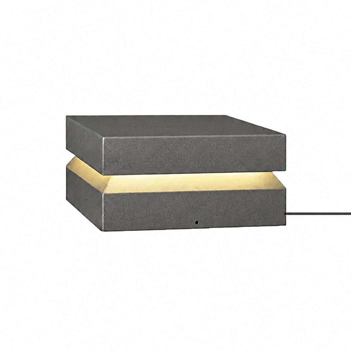 Modern Grey Square Post Light – Low Pillar Light for Gate