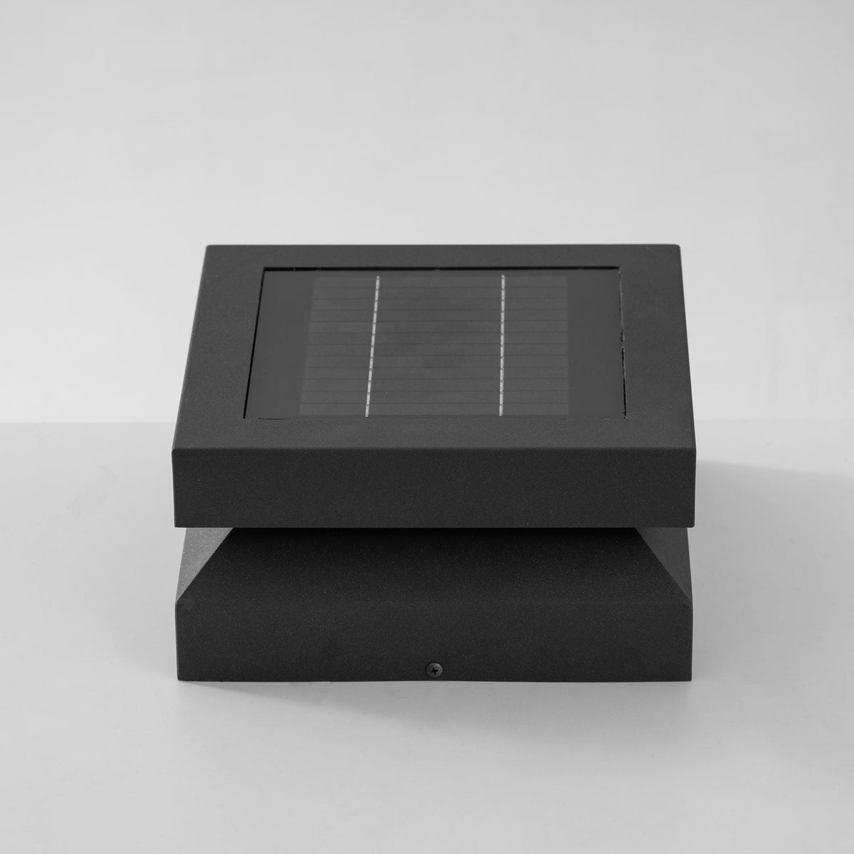 Modern Grey Square Post Light – Low Pillar Light for Gate
