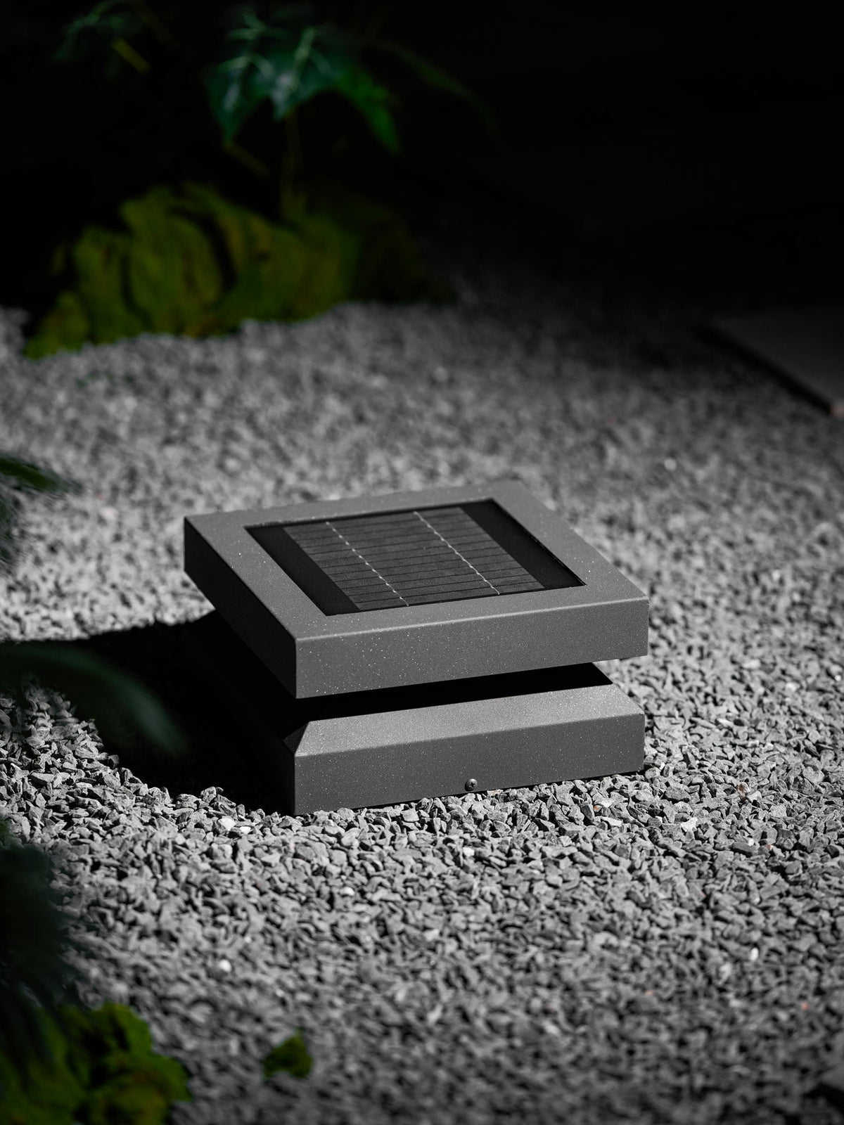 Modern Grey Square Post Light – Low Pillar Light for Gate