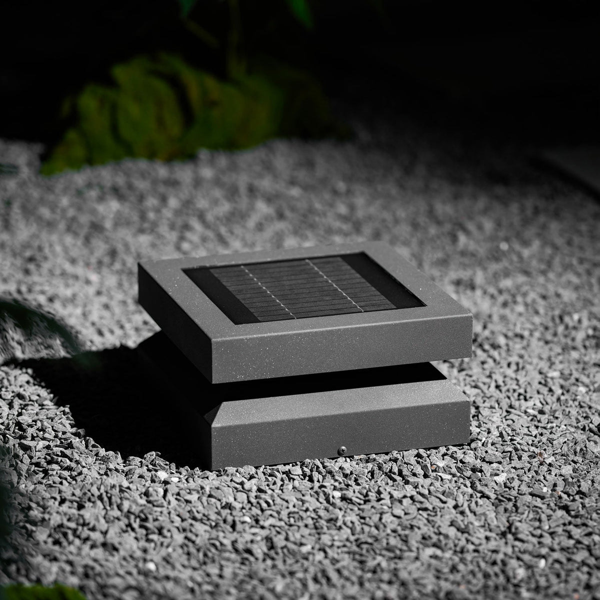 Modern Grey Square Post Light – Low Pillar Light for Gate