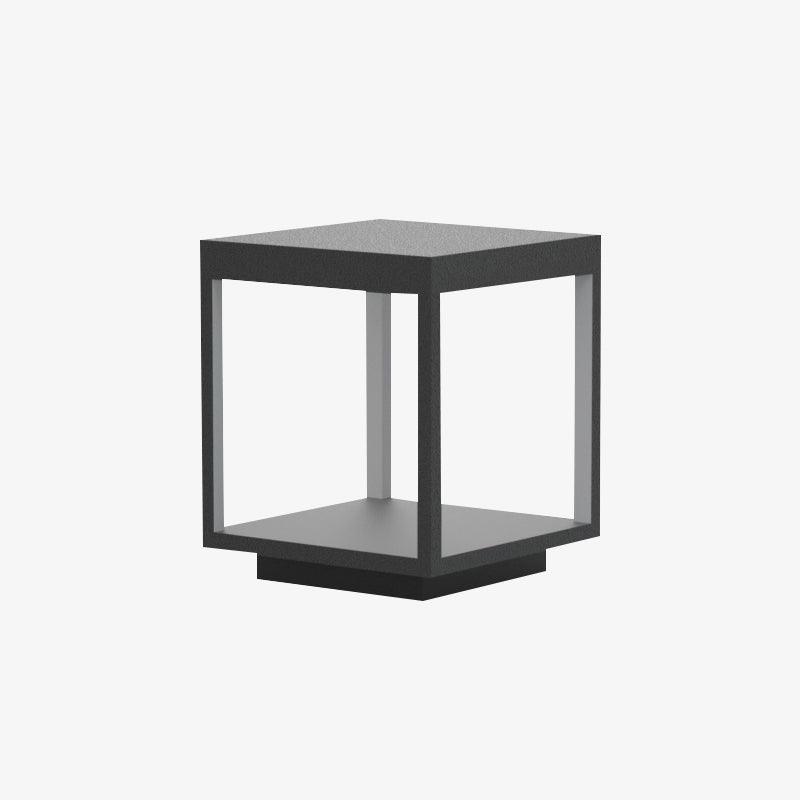 Modern Silver Frame Post Light – Pillar Light for Patio