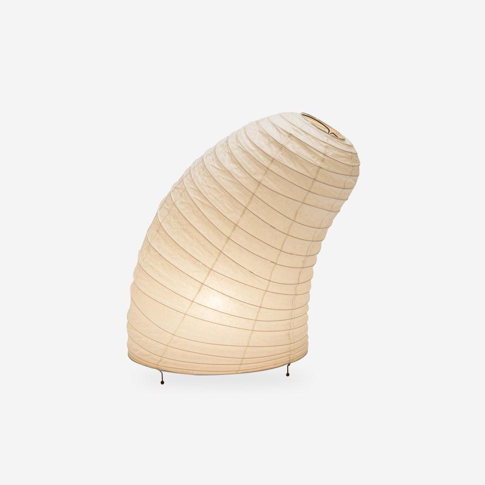 Japandi White Paper Table Lamp – Lantern Shade