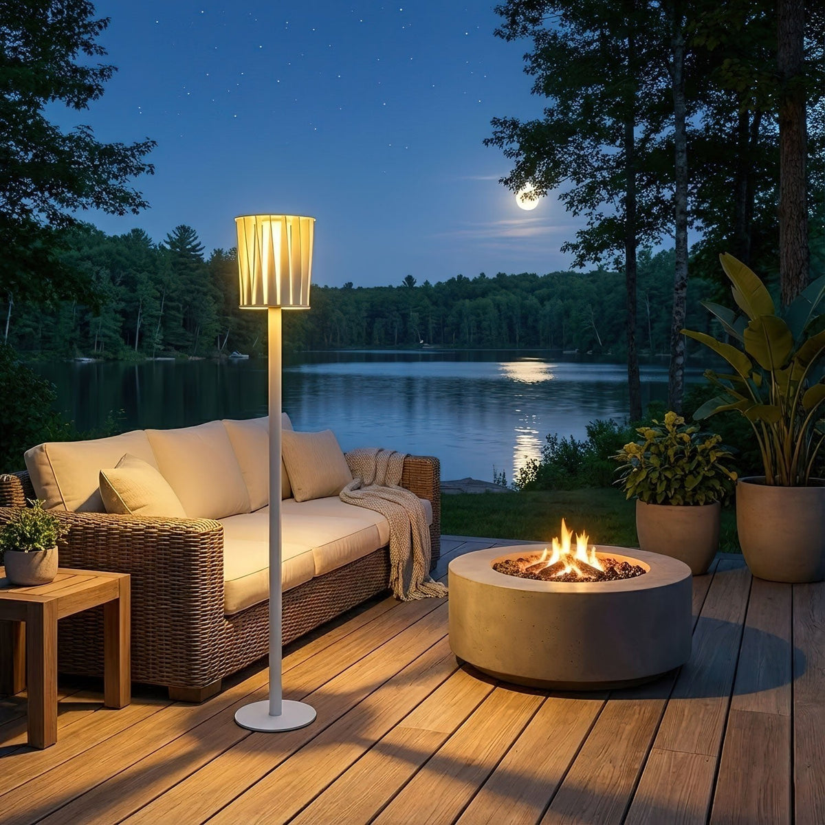 Colby Minimalist White Aluminum Outdoor Light