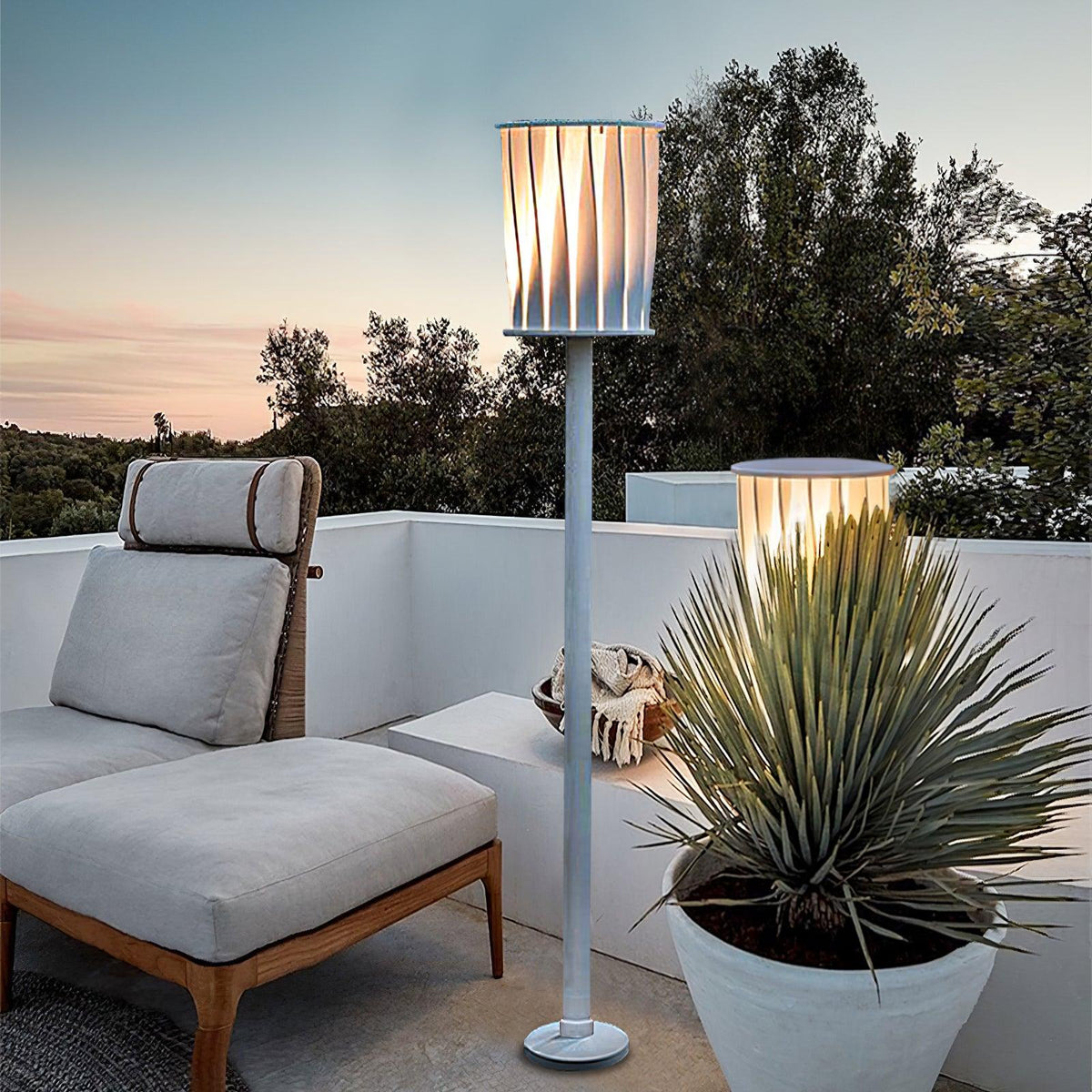 Colby Minimalist White Aluminum Outdoor Light