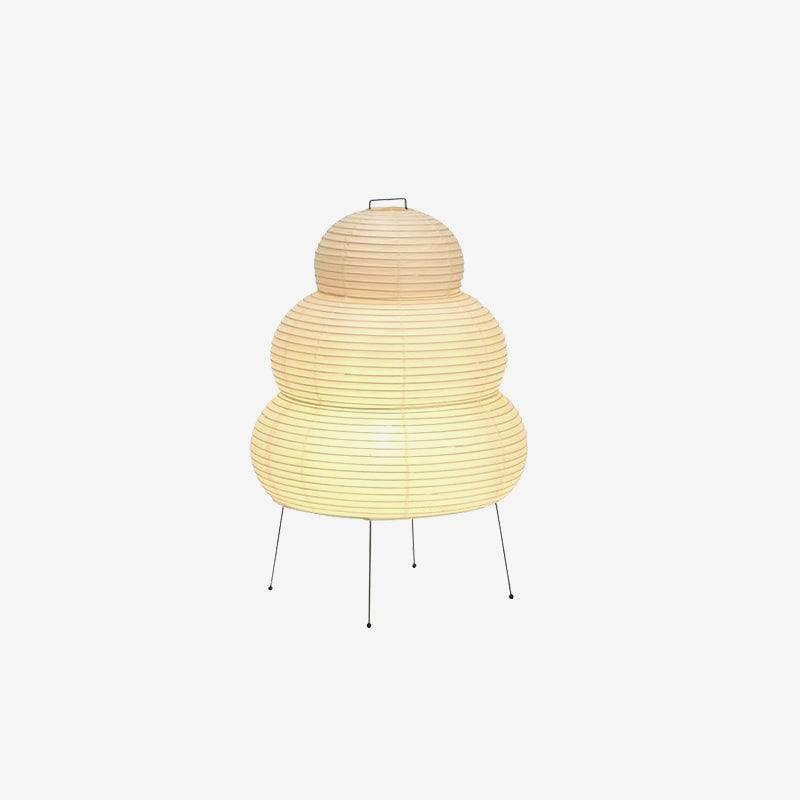Japandi White Paper Table Lamp – Lantern Shade