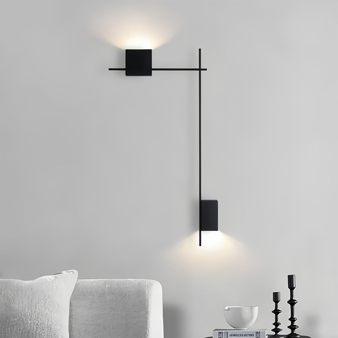 Minimalist Iron Wall Lamp – Square LED for Facades