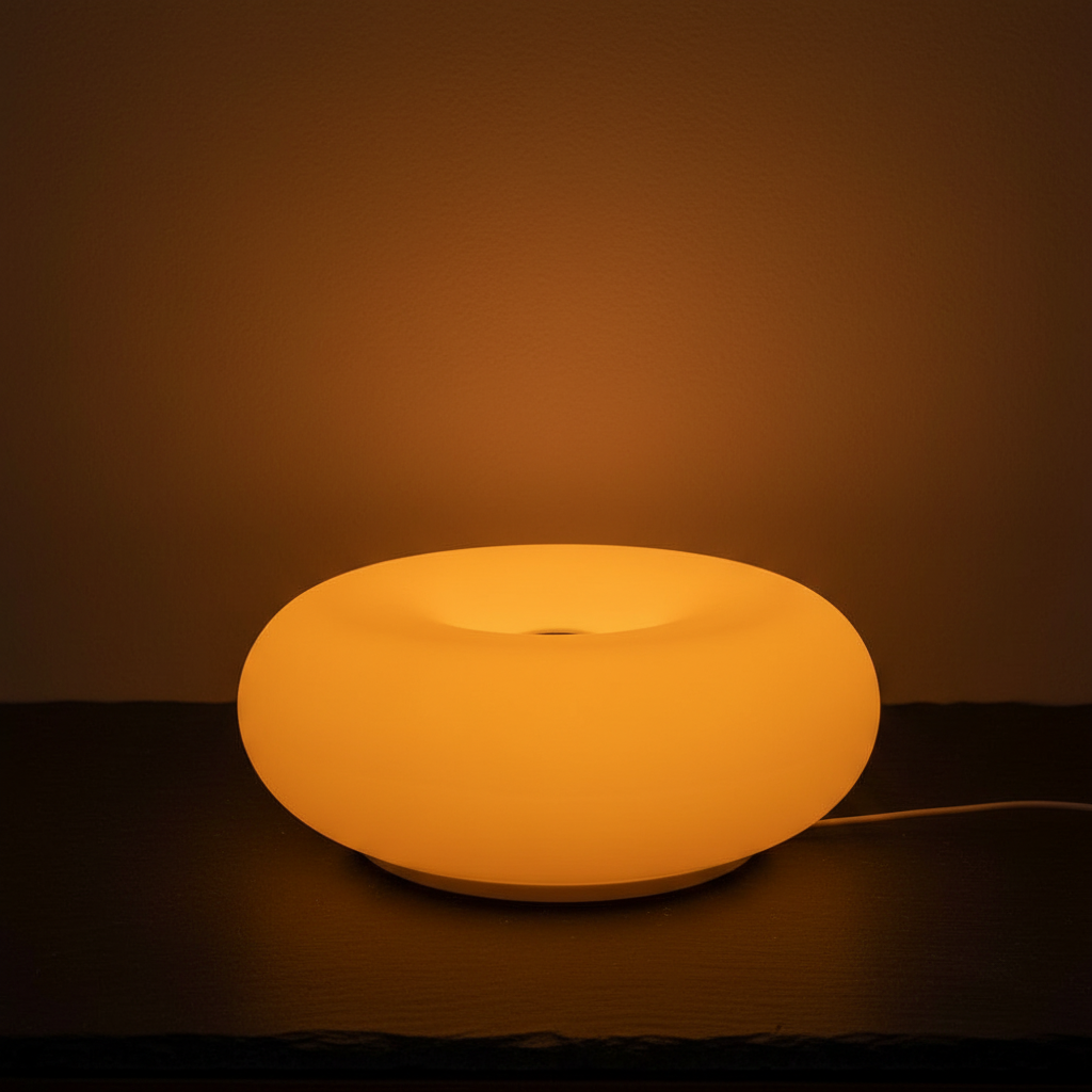 Bauhaus Frosted Resin Table Lamp – Donut Touch Light