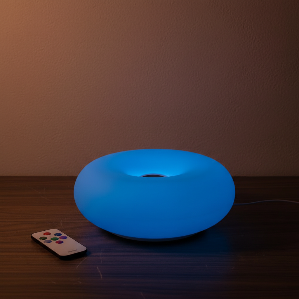 Bauhaus Frosted Resin Table Lamp – Donut Touch Light