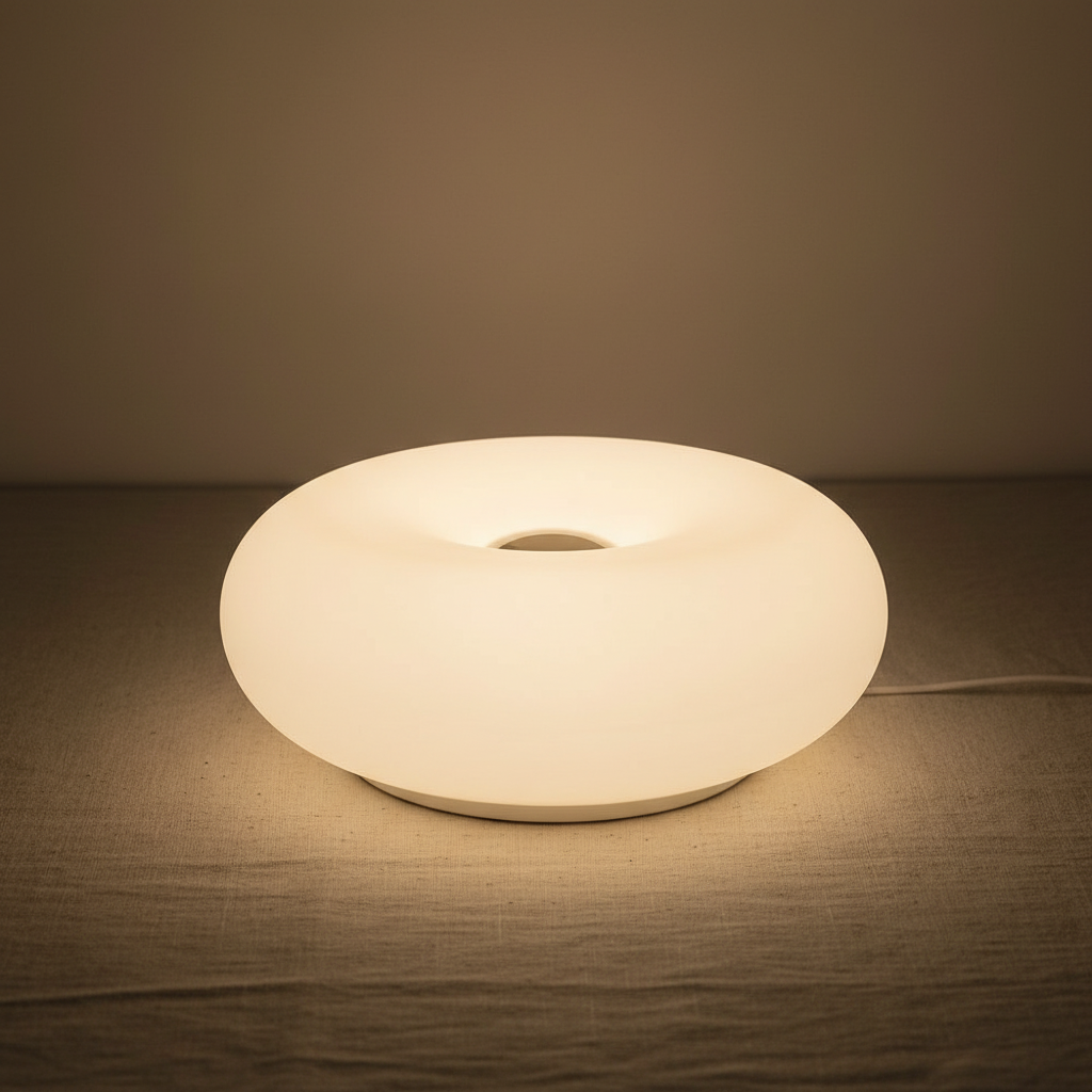 Bauhaus Frosted Resin Table Lamp – Donut Touch Light