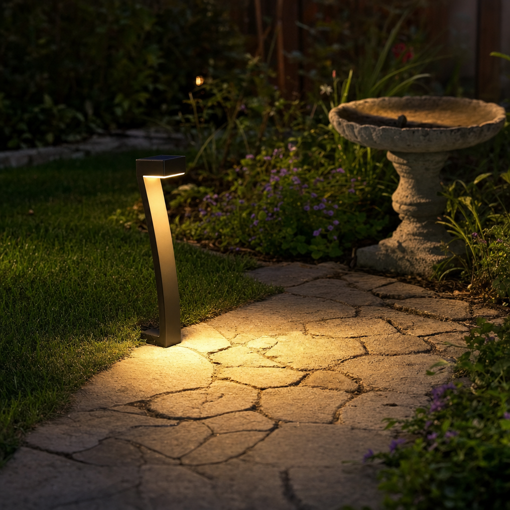 Minimal Matte Dark ABS Solar Path Light – Stake Light (4 Pack)
