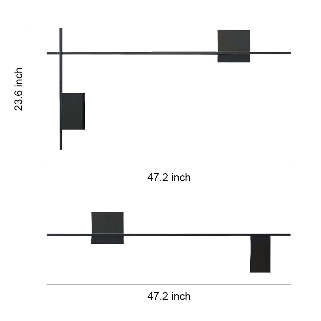 Minimalist Iron Wall Lamp – Square LED for Facades