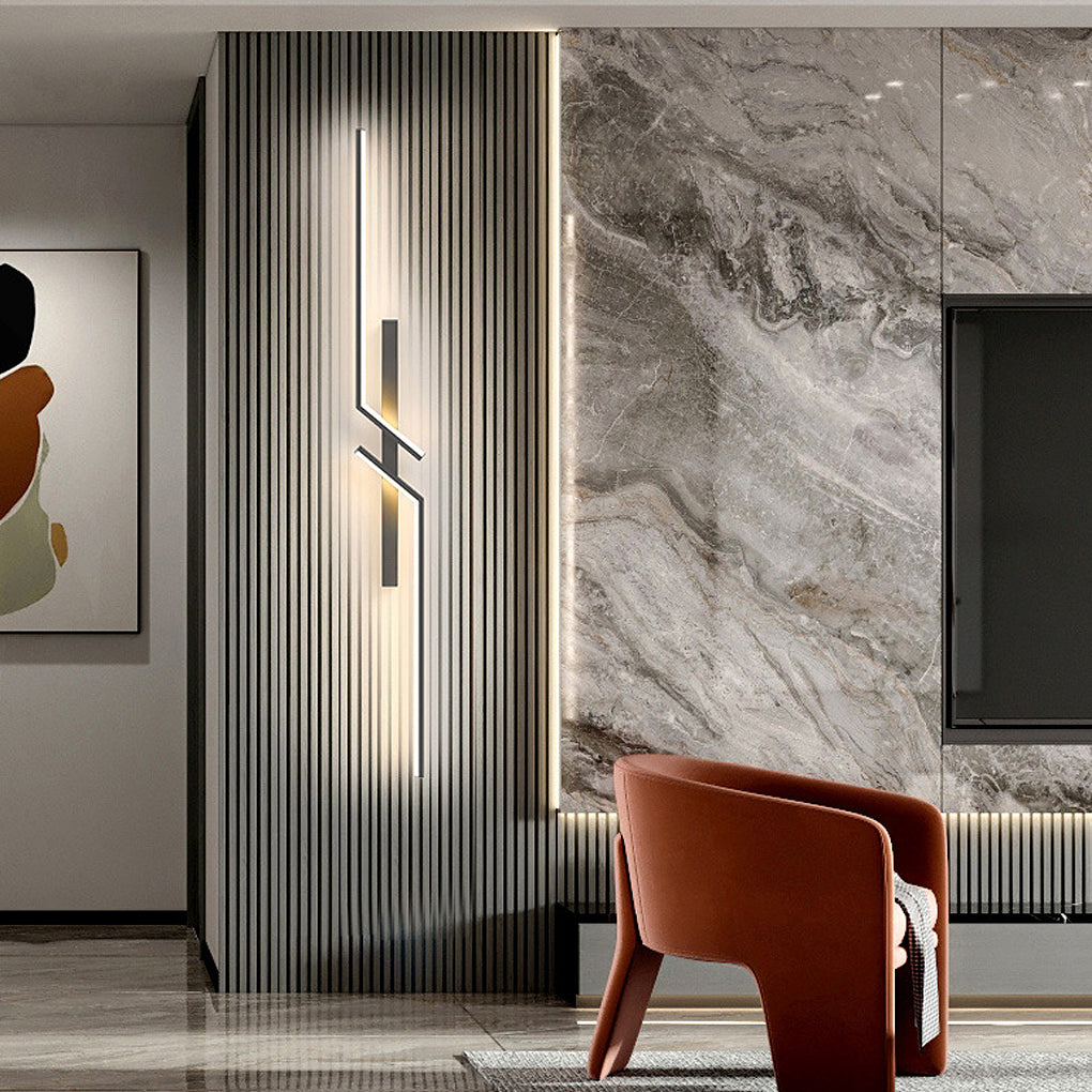 Modern Aluminum Wall Sconce – Geometric LED for Lounges