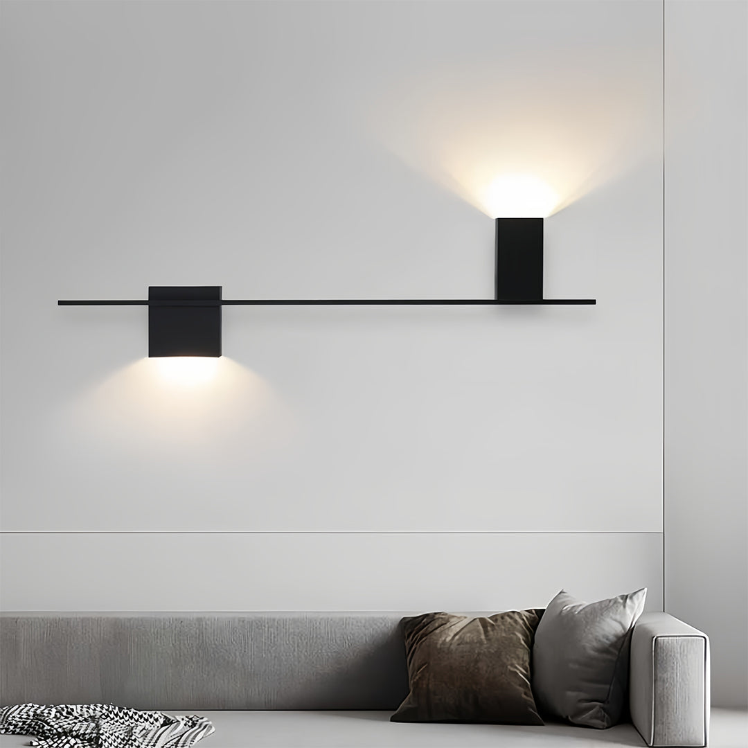 Minimalist Iron Wall Lamp – Square LED for Facades