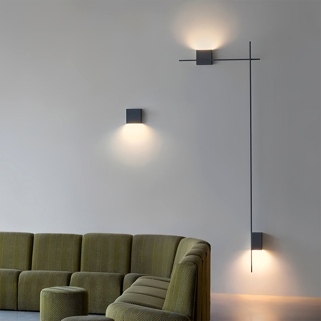 Minimalist Iron Wall Lamp – Square LED for Facades