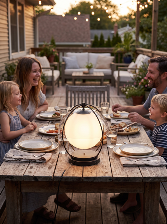 Modern Black Globe Lamp lifestyle image 1