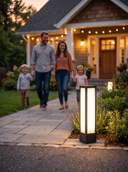 Modern Black Path Light lifestyle image 1