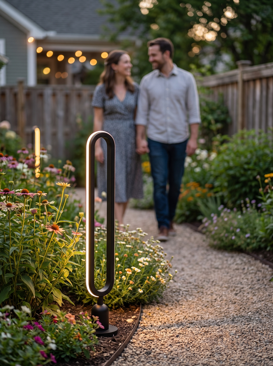 Modern Black Garden Light lifestyle image 2