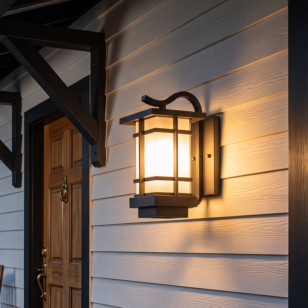 Classic Black Lantern Wall Light – Porch Light for Patio