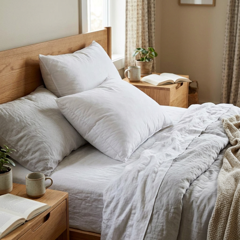 Fenoss® Low Loft Pure Cotton Pillow