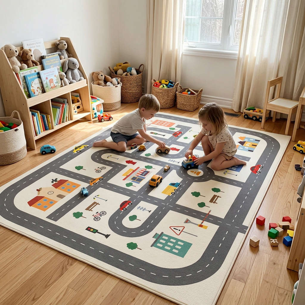 Fenoss® Play Mat Parking Lot Rug
