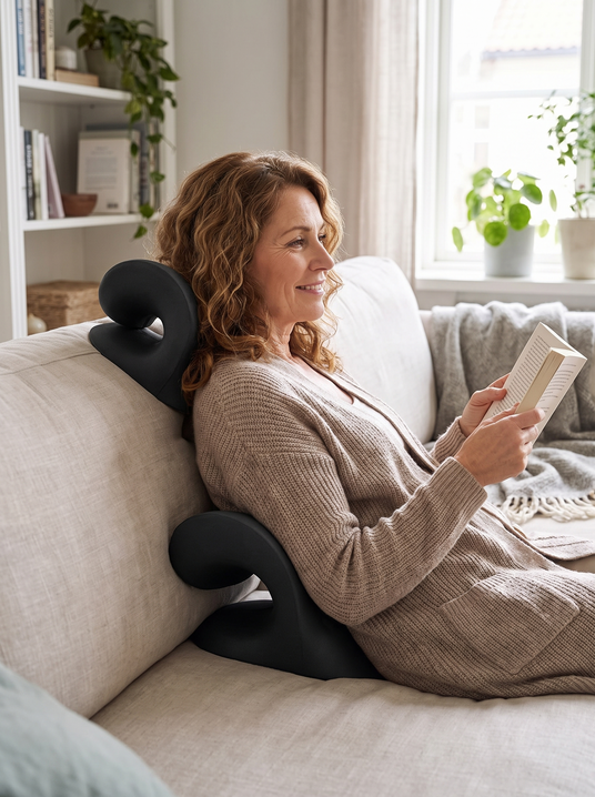 Fenoss Orthopedic C Shaped Pillow lifestyle photo 2: One Pillow, Many Positions