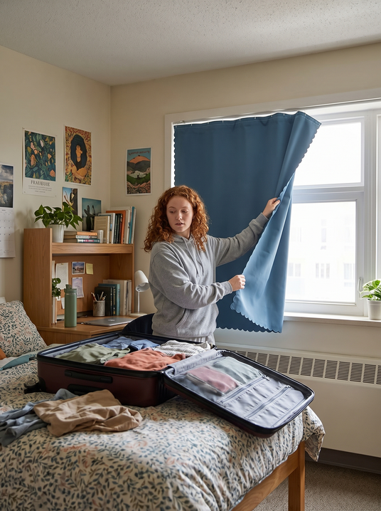 Fenoss Portable Self Adhesive Blackout Curtains lifestyle photo 2: Nothing Left Behind