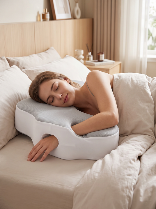 Fenoss Pillow with Arm Holes Side Sleeper lifestyle photo 1: Give Your Arm a Place to Go