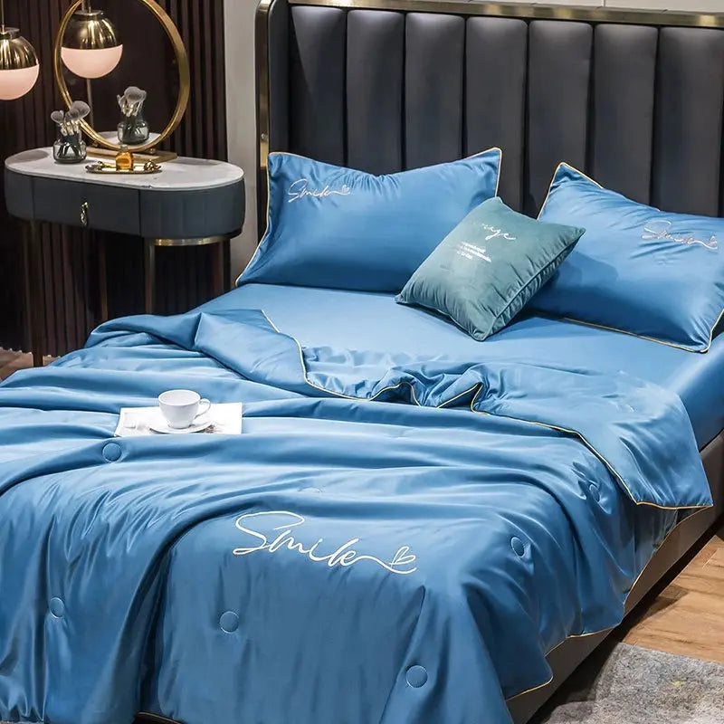 Fenoss® Summer Washed Silk Quilt Set (3 Pcs)