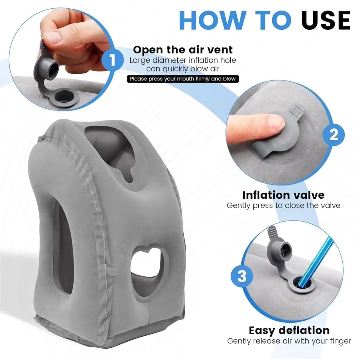 Fenoss® Inflatable Headrest Travel Pillow