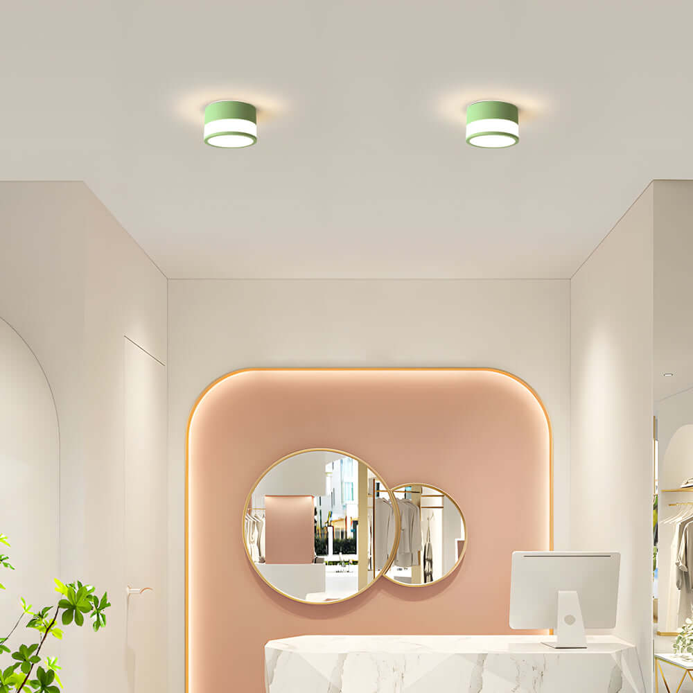 Modern Round Ceiling Light – Flush Mount Disc for Hallways