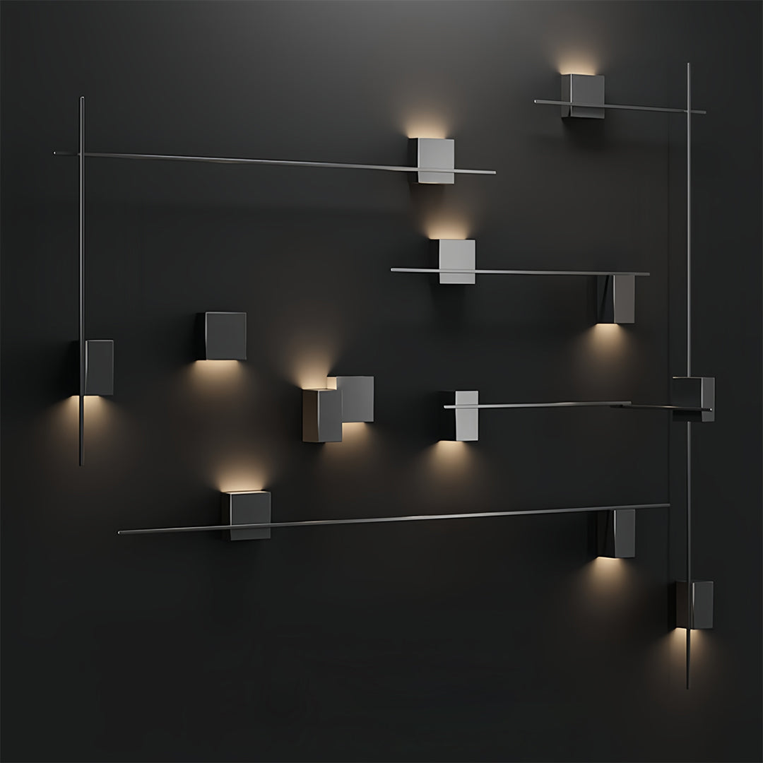 Minimalist Iron Wall Lamp – Square LED for Facades