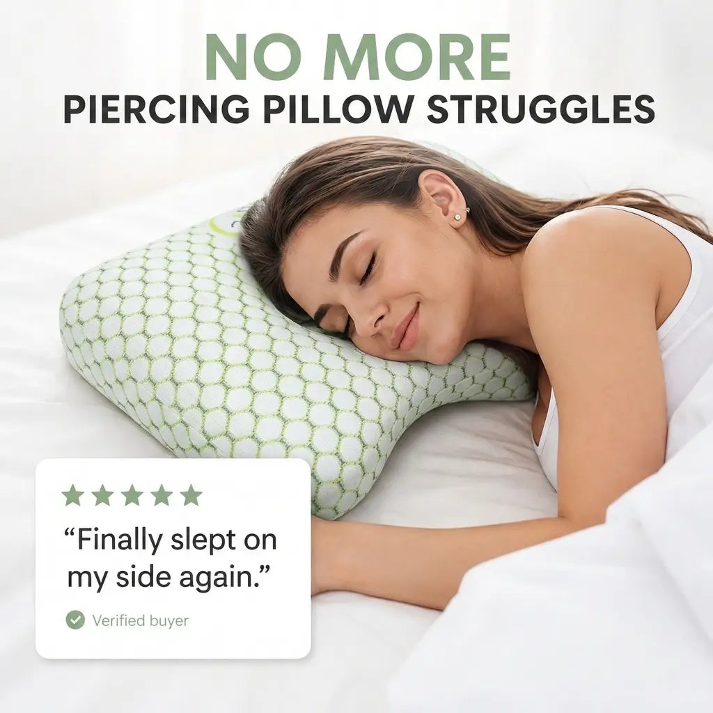 Fenoss® Donut Ear Piercing Relief Pillow for Side Sleepers