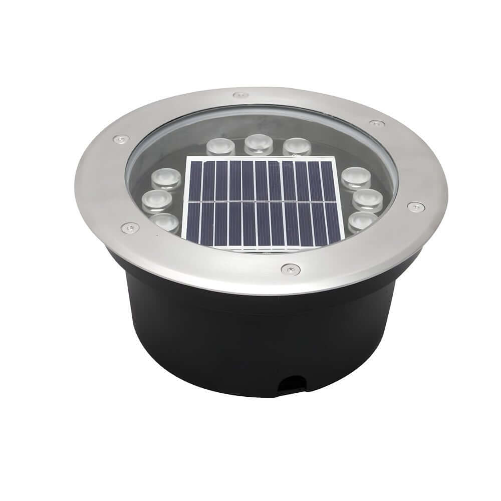 Modern Glass Well Light – In-Ground Solar LED for Pathways