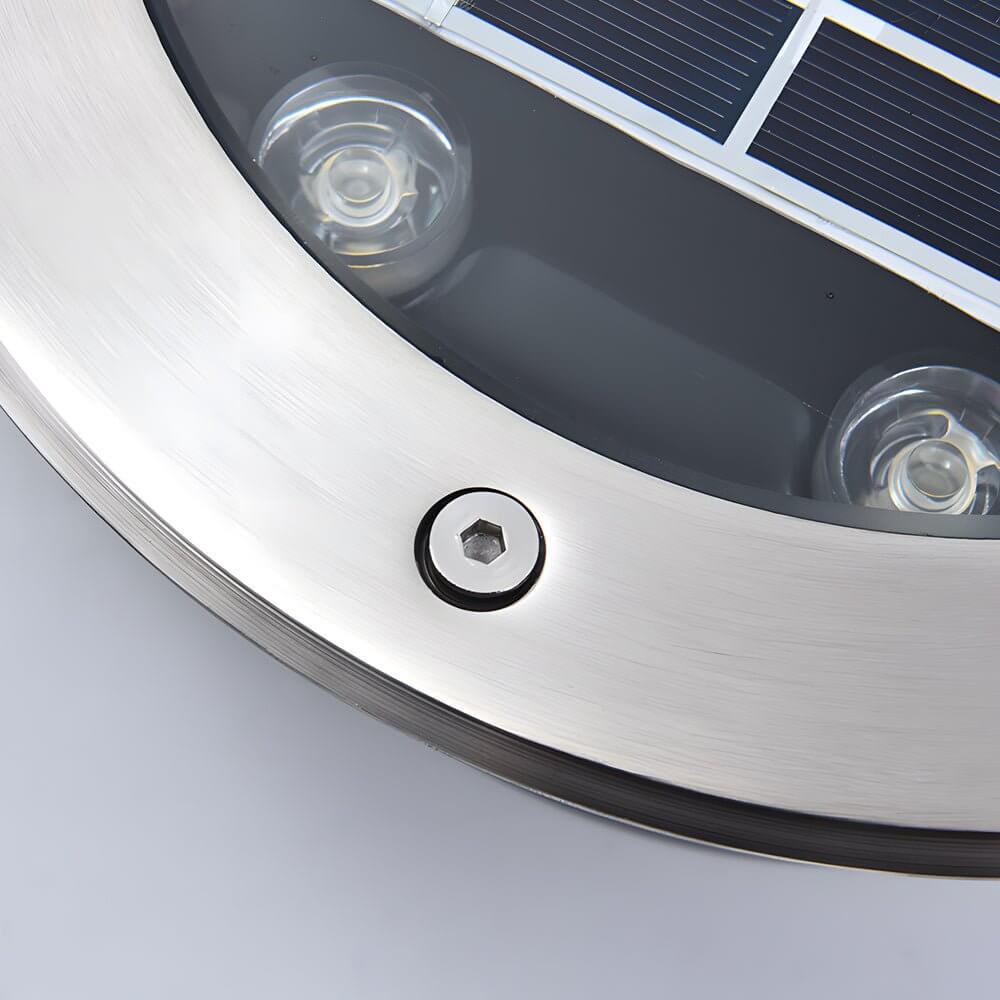 Modern Glass Well Light – In-Ground Solar LED for Pathways