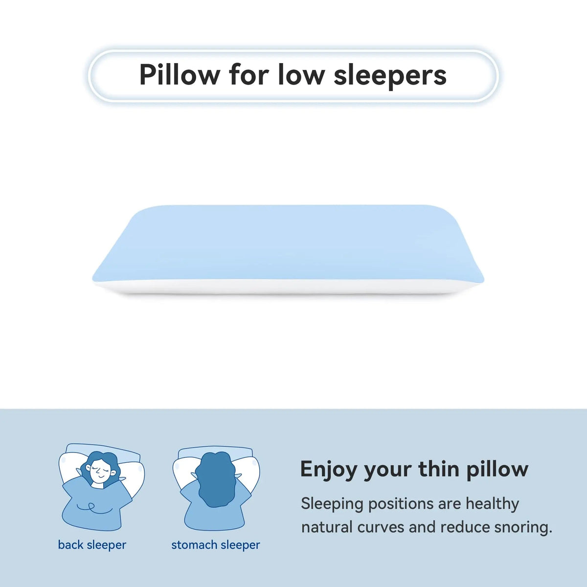 Fenoss® Thin Flat Design Hyper Slim Pillow