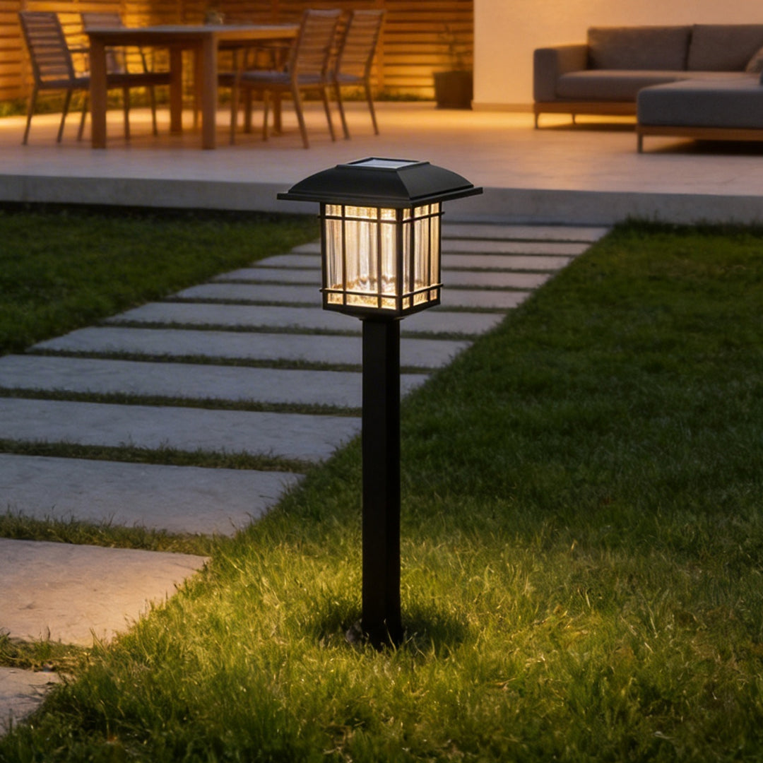 Vintage Aluminum Lawn Light – Solar LED for Gardens (2 Pack)