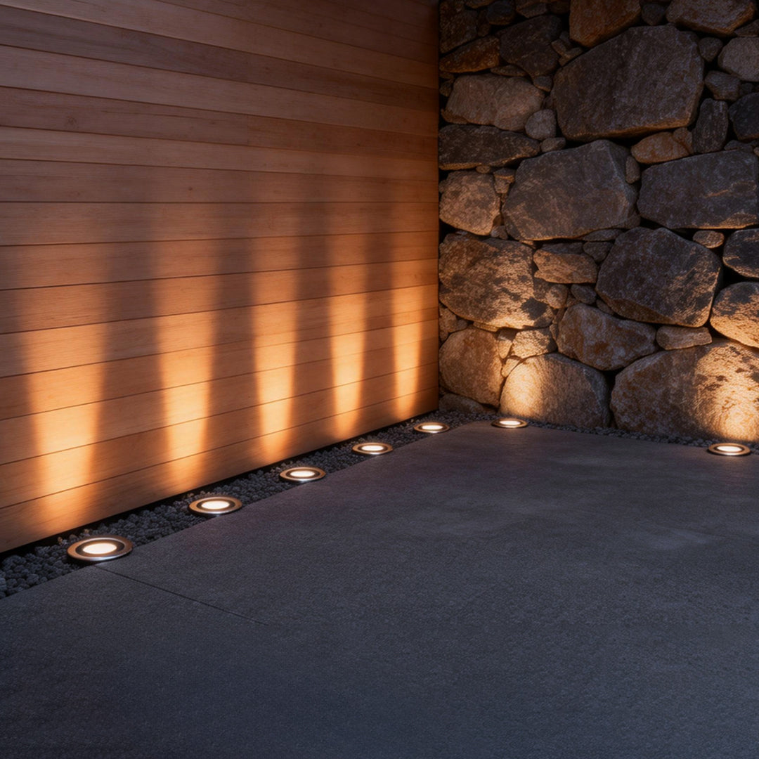 Modern Aluminum Deck Light – In-Ground Solar for Stairs