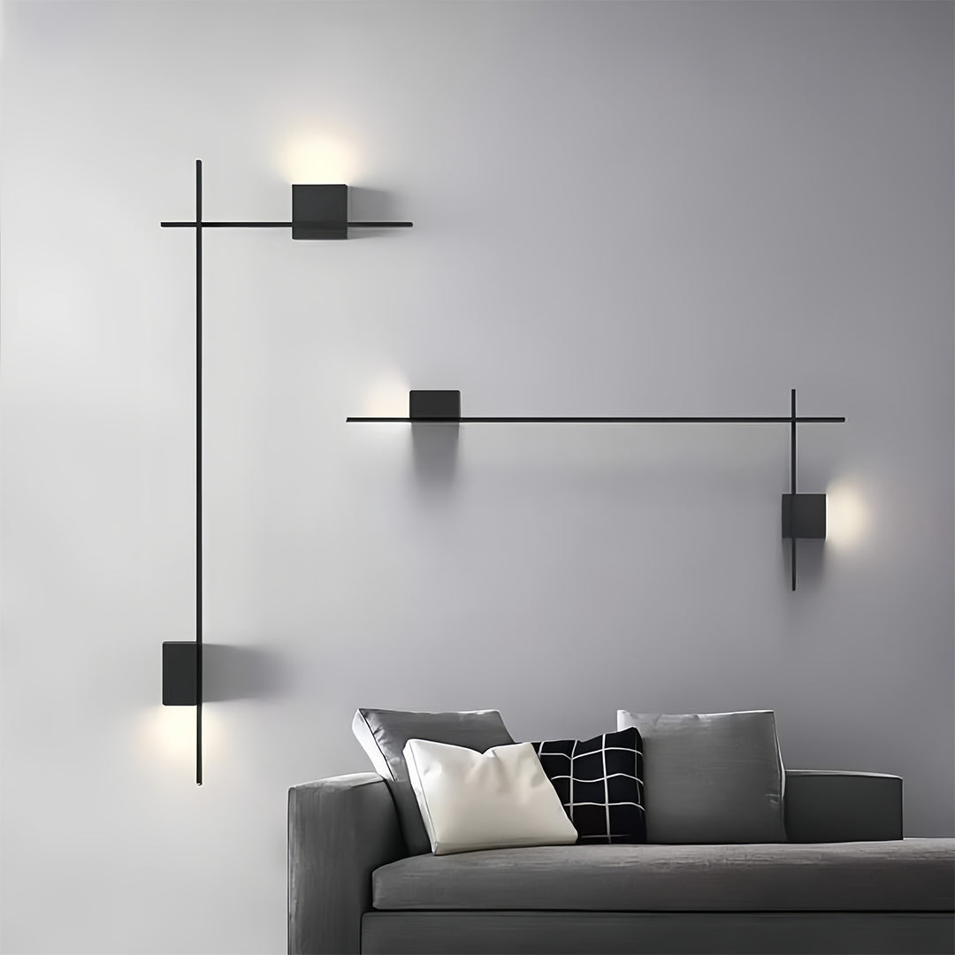 Minimalist Iron Wall Lamp – Square LED for Facades