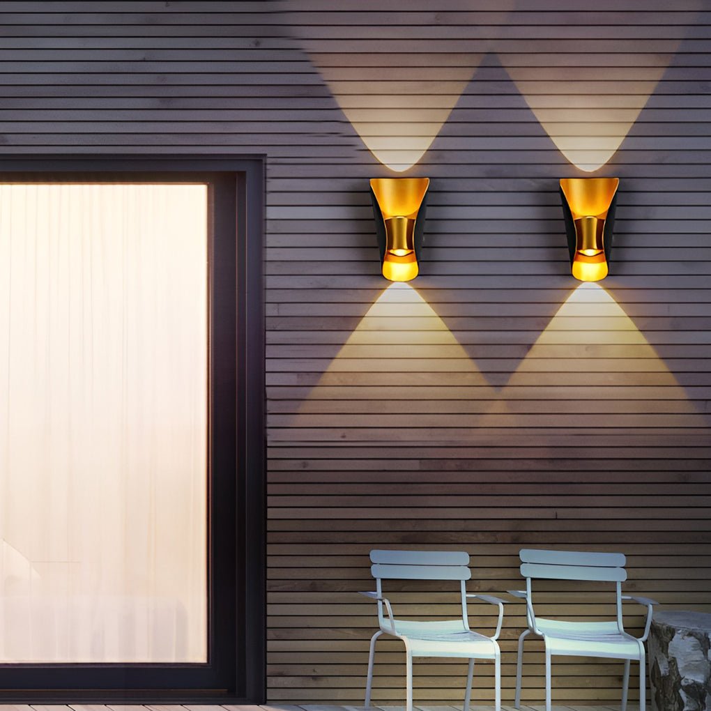 Modern Metal Wall Light – Small Up Down LED for Entryways